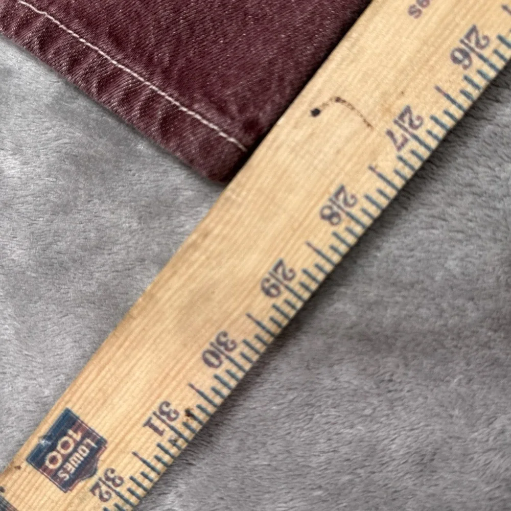 Vintage Levis 501 XX Jeans Mens 42x32 (Fits 40x29) )Burgundy Button Fly Straight - Picture 9 of 11